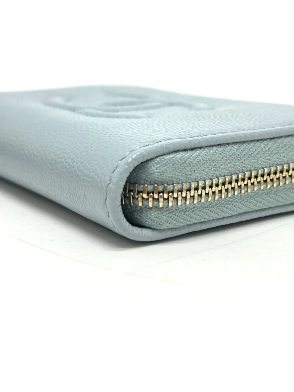 Chanel Coin Case CC Logo Metiers D'art Caviar Leather Blue