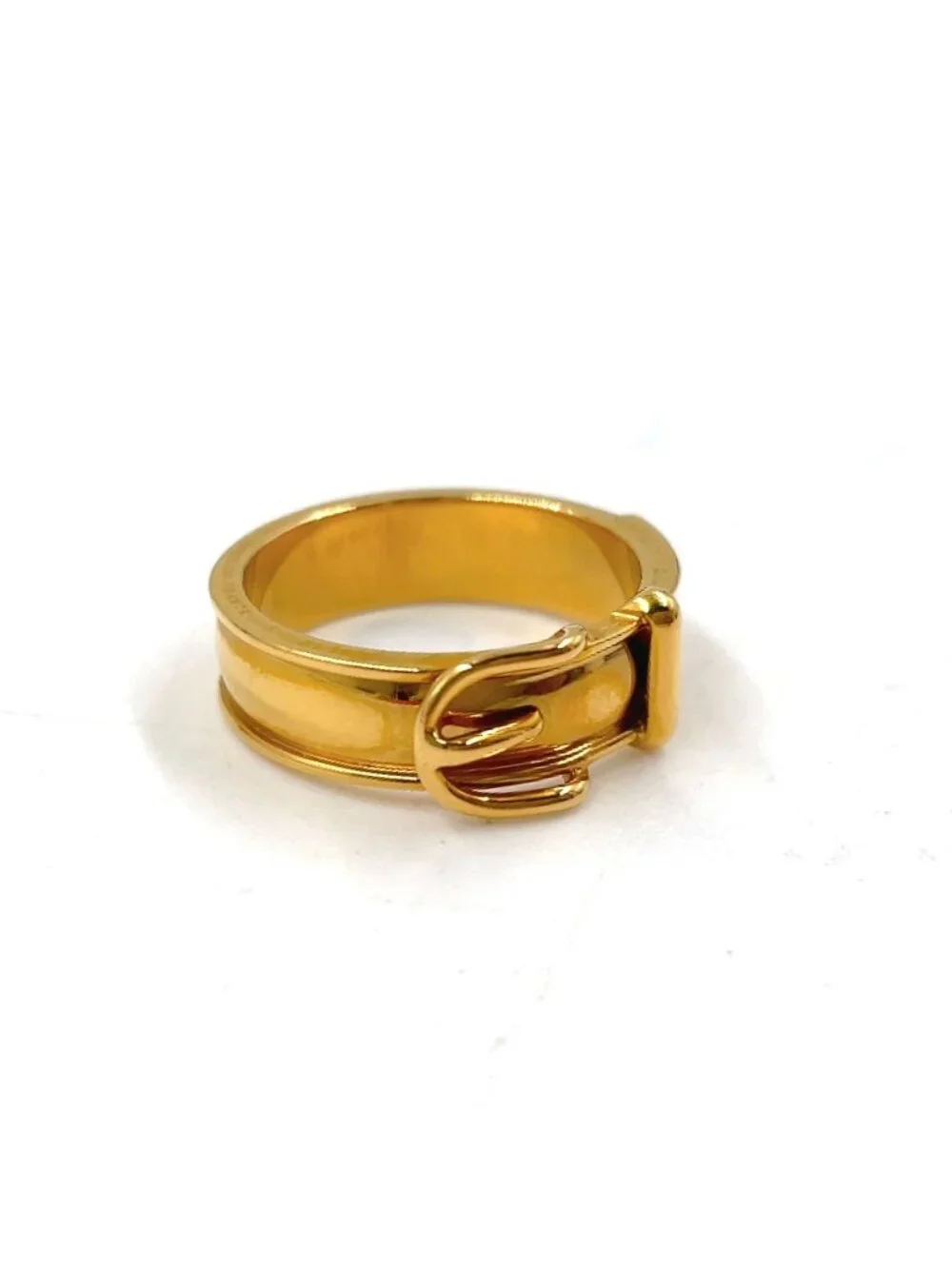 Hermes Ceinture Metal Gold Scarf Ring