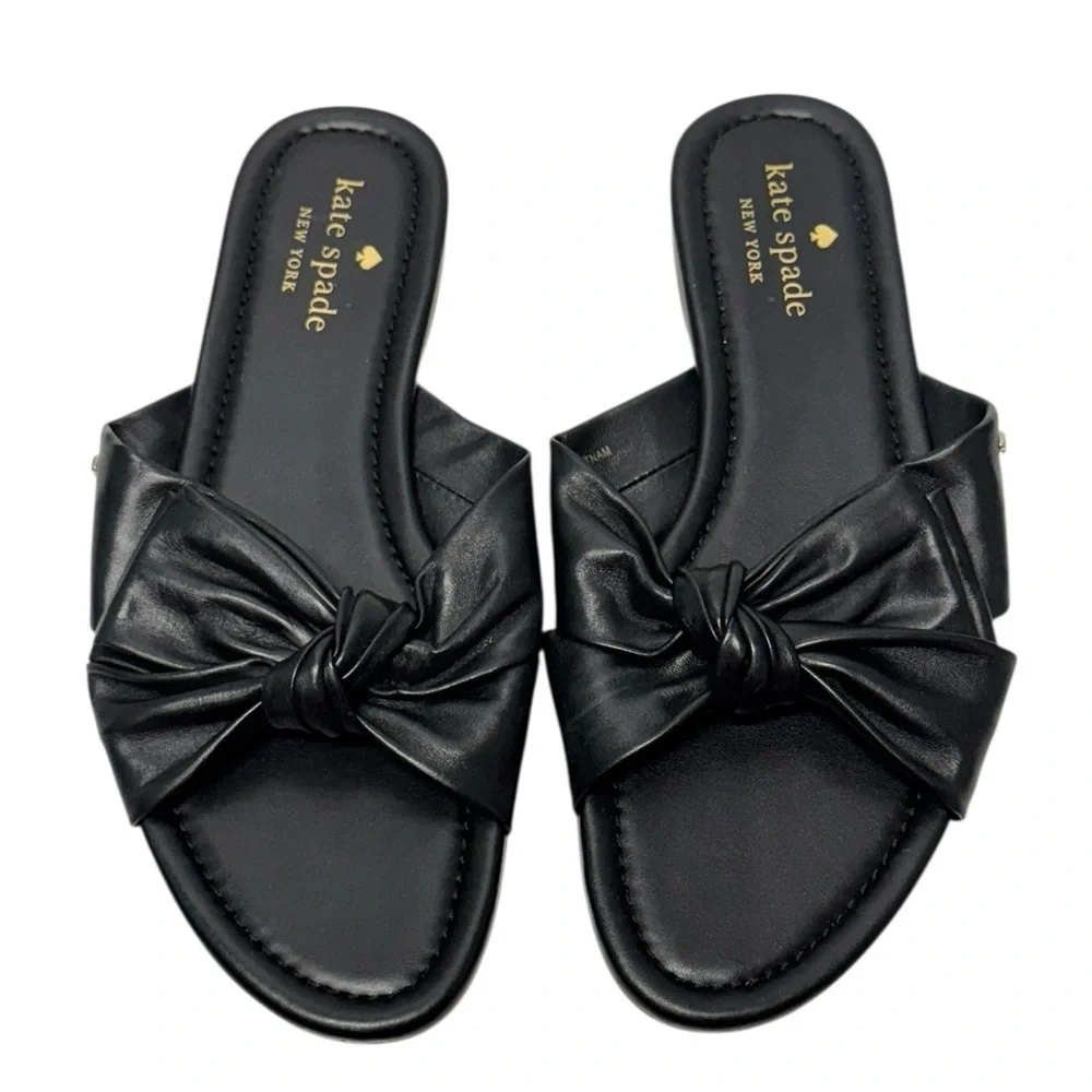 Kate Spade New York Marcella Leather Slide in Black Size 8
