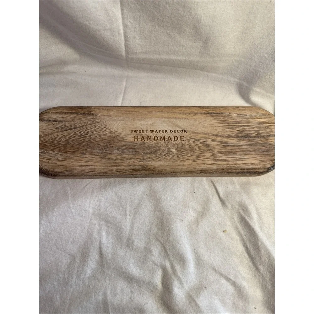 Sweet Water Decor Rustic Wood Tray for Home Kitchen Bathroom Caddy 14 X 4