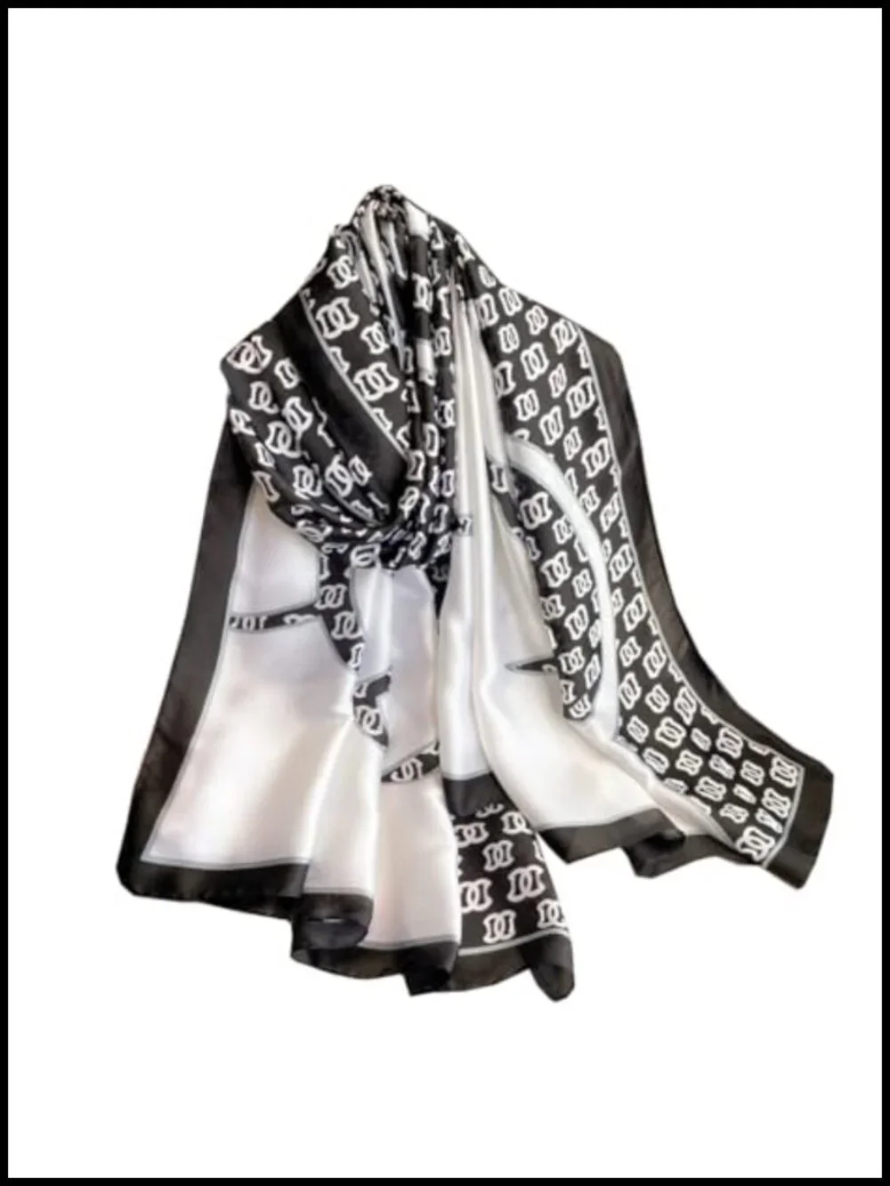 Luxury Large Silk Scarf Fashion Shawl Wrap Lightweight Satin Summer