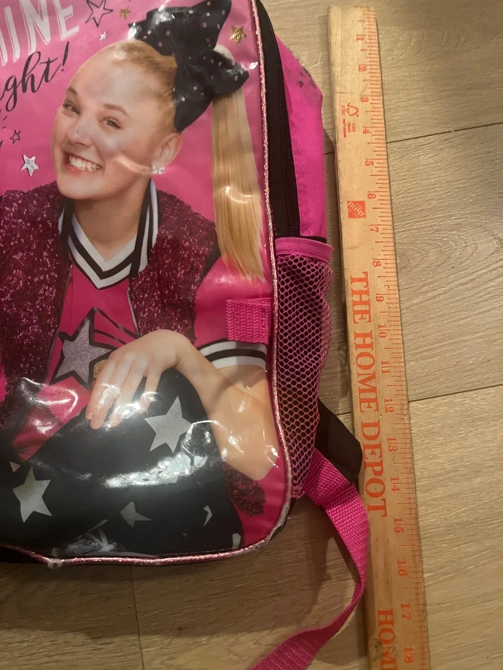 JoJo Siwa Pink Backpack Book Bag School Bag Shine Bright Girls Kids Travel Bag