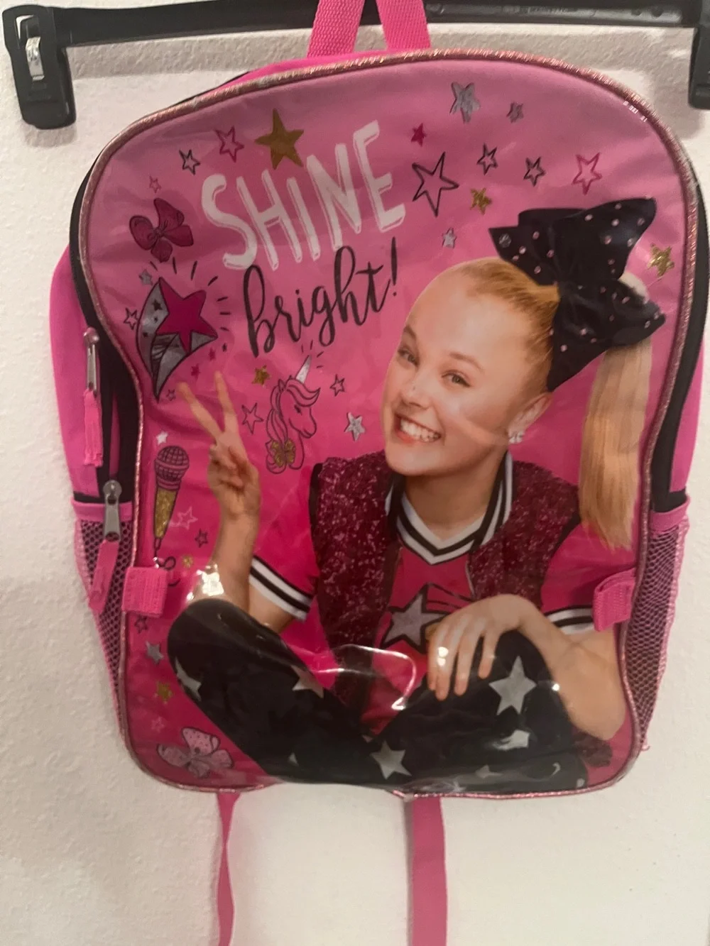JoJo Siwa Pink Backpack Book Bag School Bag Shine Bright Girls Kids Travel Bag
