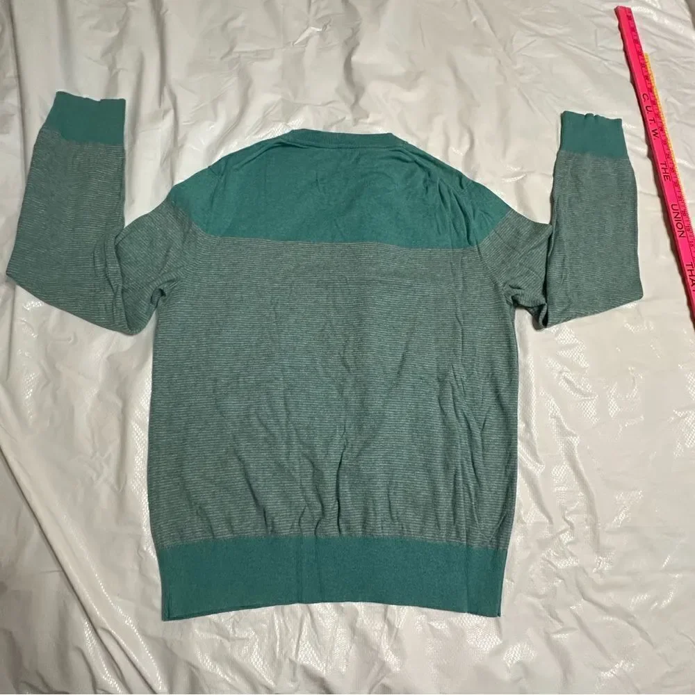 Banana Republic stripes teal cotton