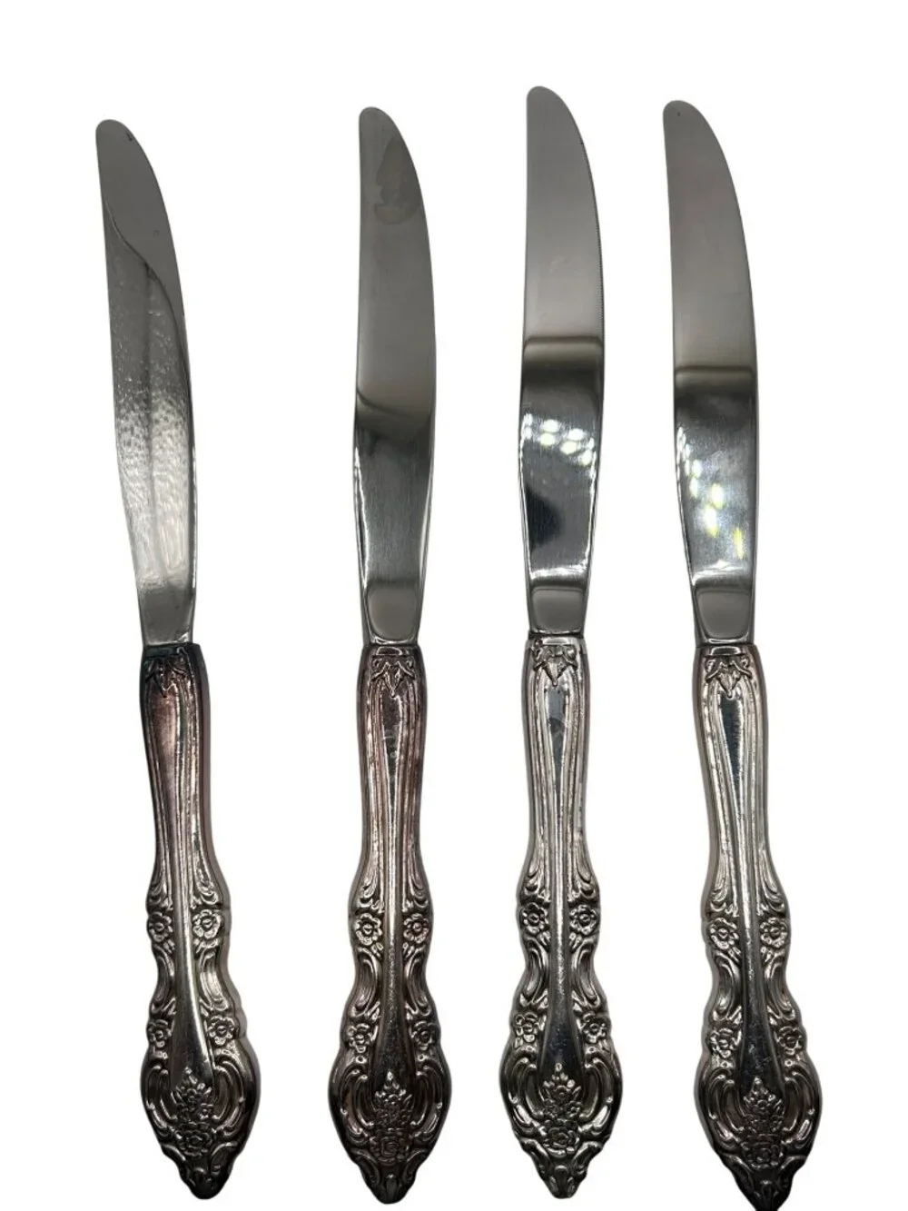 Set Of 5 Oneida Silver Silverplate 1965 Silver Artistry Pattern Dinner Knives Vi