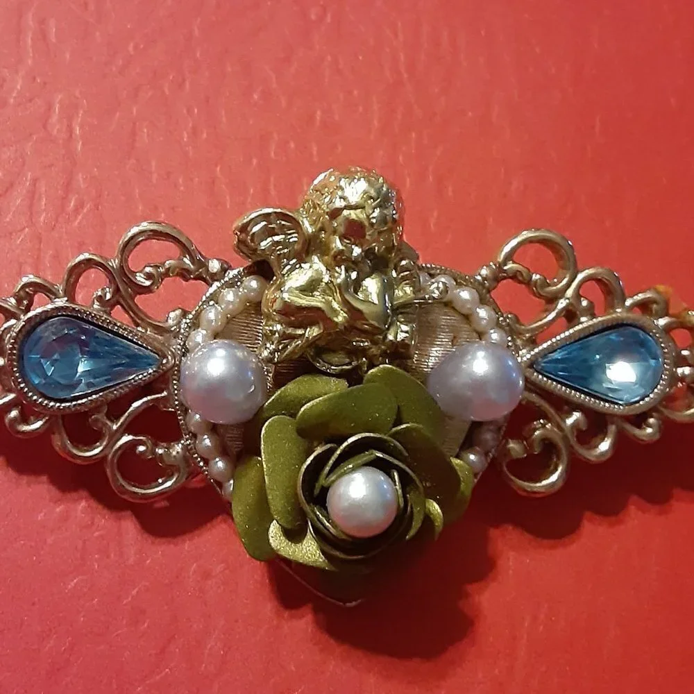 Gold-toned Angel Brooch