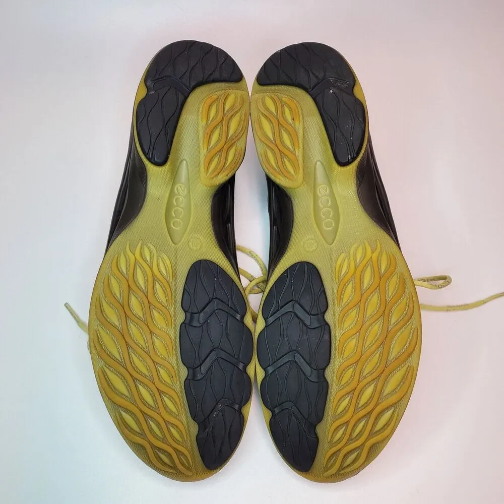 ECCO Biom Natural‎ Motion Running Shoes Black Yellow Mens Size 40 EU