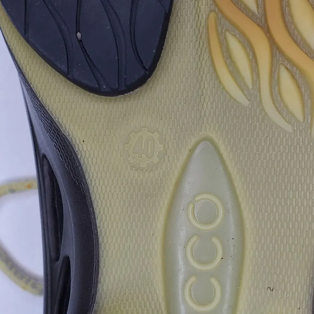 ECCO Biom Natural‎ Motion Running Shoes Black Yellow Mens Size 40 EU