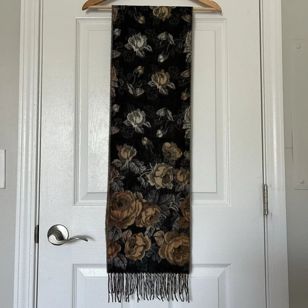 Eden 100% Pure‎ Cashmere Floral Print Scarf