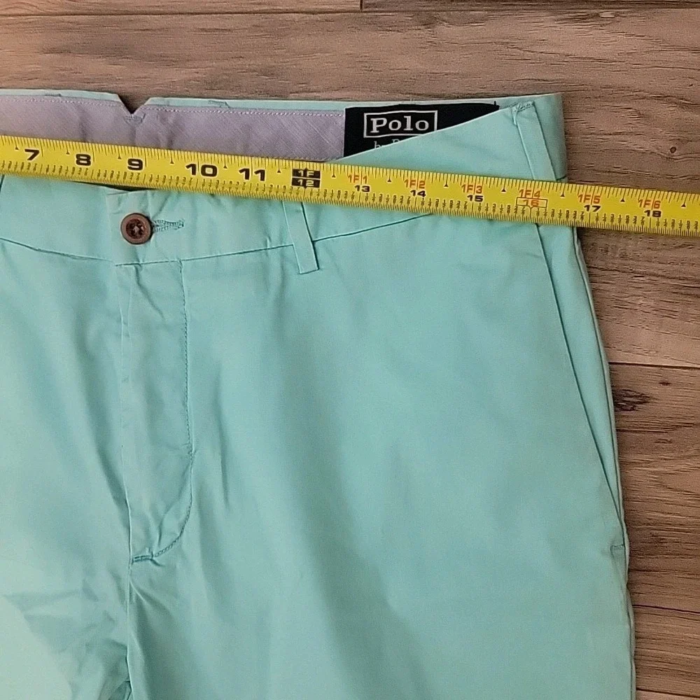 Polo Ralph Lauren Pants Mens 33X27.5 Aqa Blue Chino Cotton Straight‎ Leg Classic