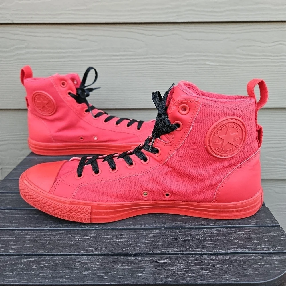 Converse‎ Chuck Taylor All Star High Top Shoes Red Black Sneakers Mens Size 11