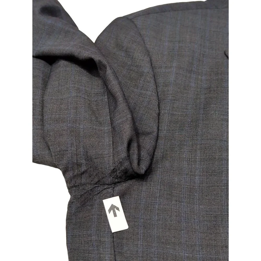 Peter Millar Blazer Mens 46T Gray Blue‎ Windowpane Wool 2 Button Business Casual