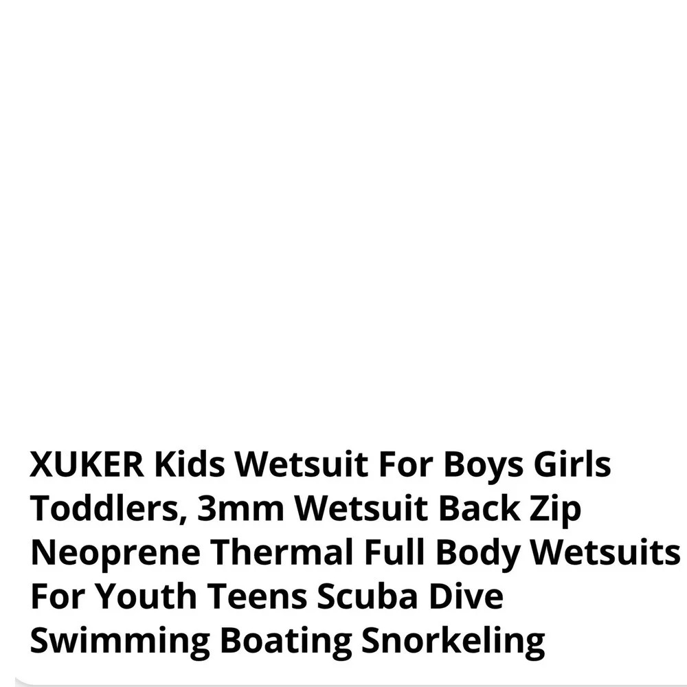 XUKER Wetsuit Kids Size 2 Blue Excellent Floral Print 2mm Neoprene Front Zip