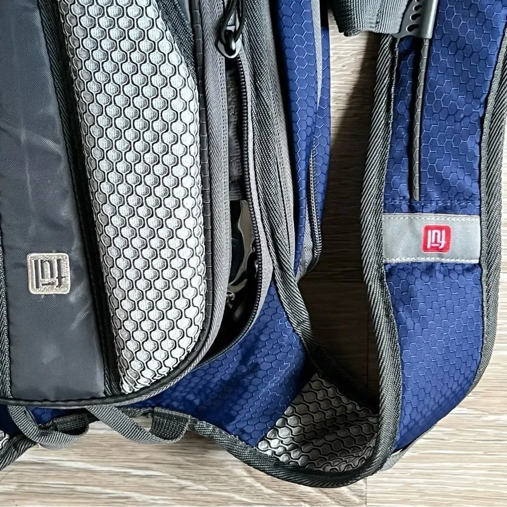 FŪL Day BACKPACK Padded Waterproof Cooler Compartment Multi Pockets Blue