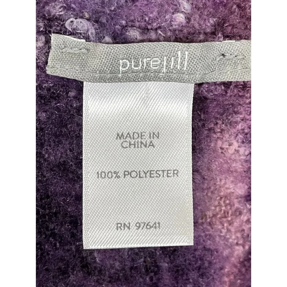 Pure‎ Jill Color Infinity Scarf Purple Cozy Fuzzy Boho Western Preppy Ombre Chic