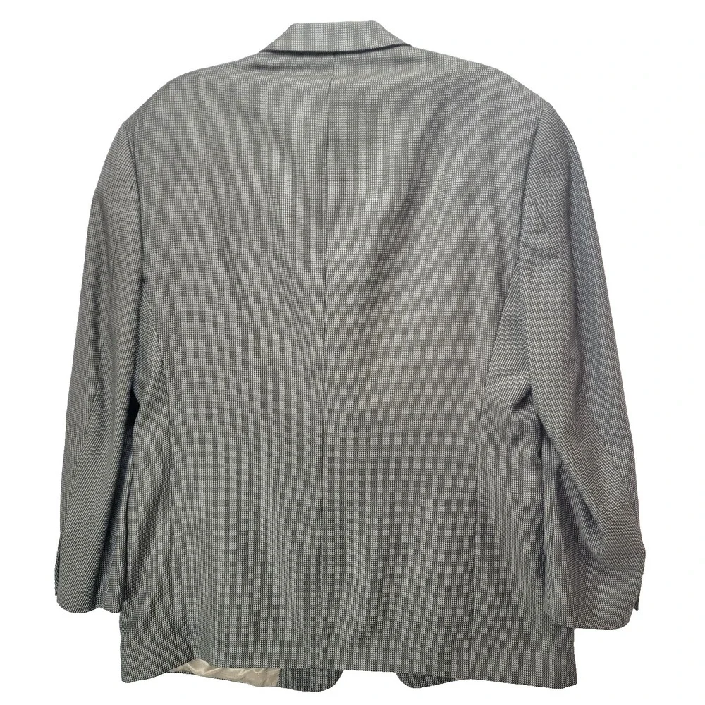 Kenneth Cole Houndstooth Wool Sport Coat Jacket Men 44R Brown Business USA Union