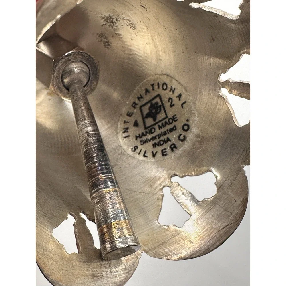 Vintage International Silver Co Bell Ornament 1998 Handmade Silverplate‎