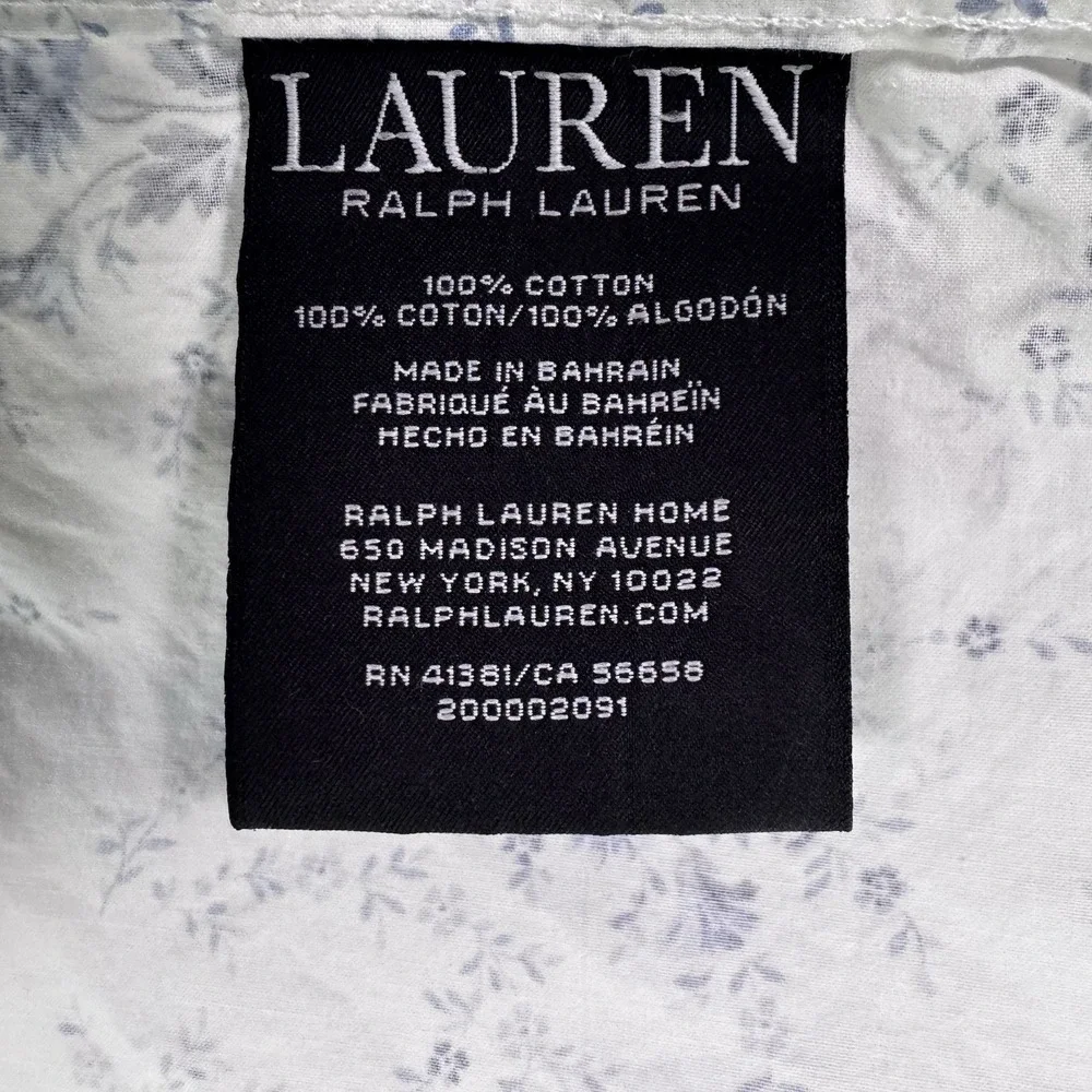 Ralph Lauren Daisy Cottage Chic Blue Floral Twin Fitted & Flat‎ Sheets