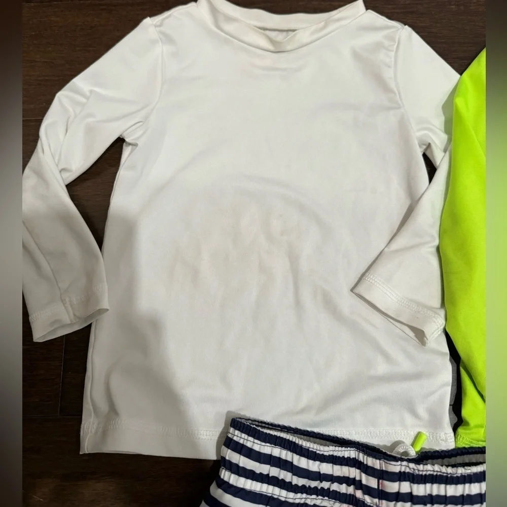 Kids Long Sleeve Shirts and Dinosaur Swim Shorts Set