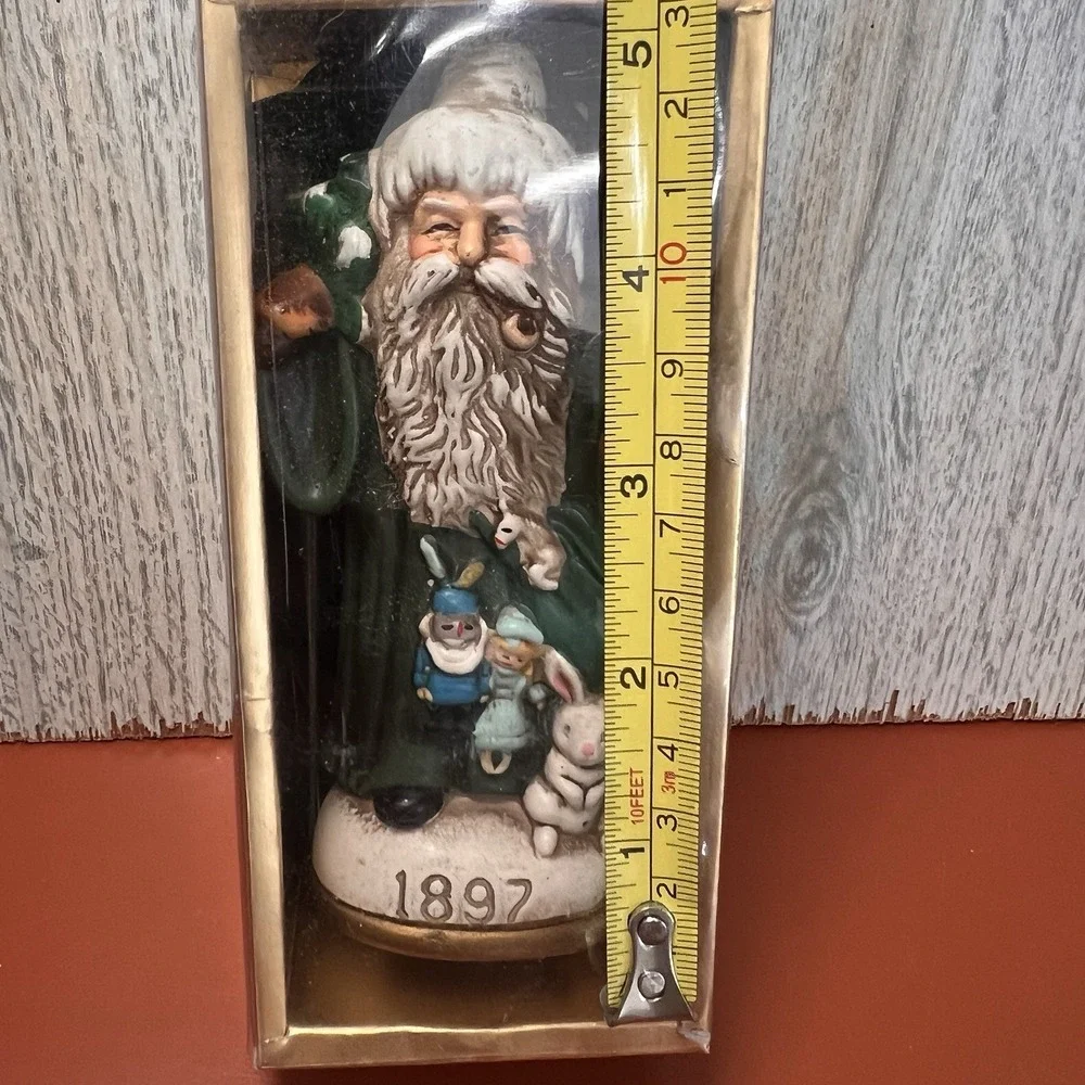 Vtg Memories of Santa Christmas Ornaments‎ In Box Hand Painted #8446