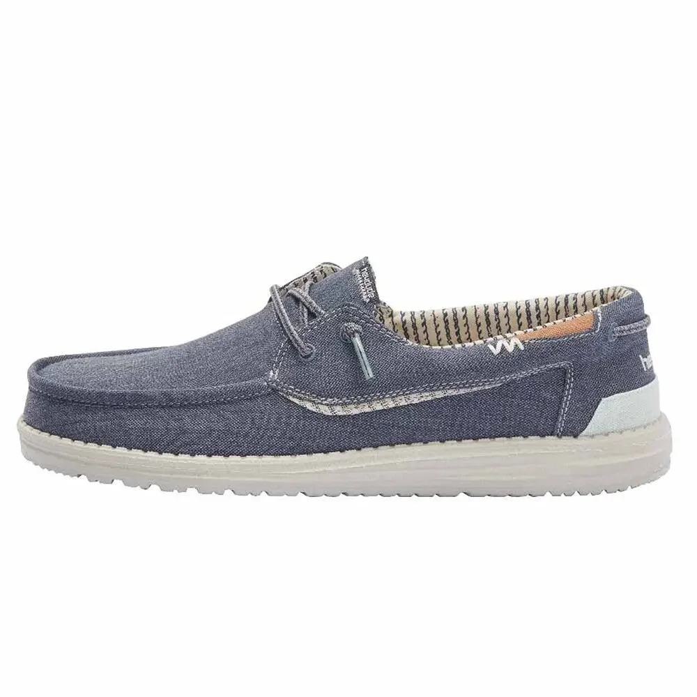HEYDUDE MEN'S WELSH CHAMBRAY SEA BLUE, SIZE 12 | MEN’S LOAFERS |