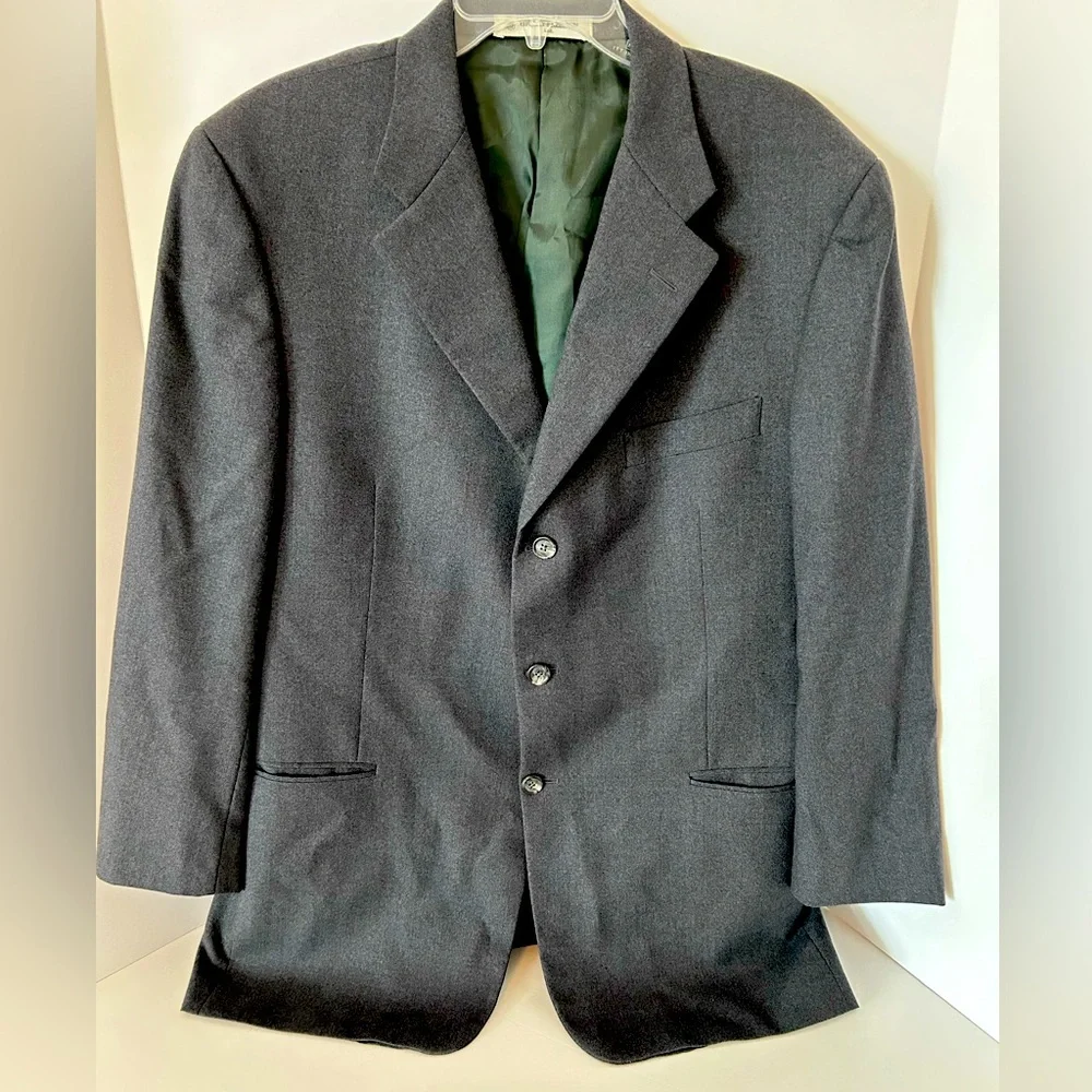 Hickey Freeman for Nordstrom men’s grey 100% wool blazer suit jacket size 43R‎