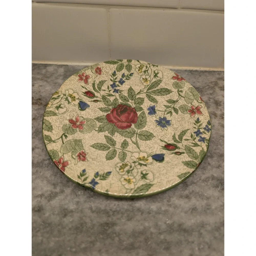 Zeller‎ Keramik German Floral Saucer Plate
