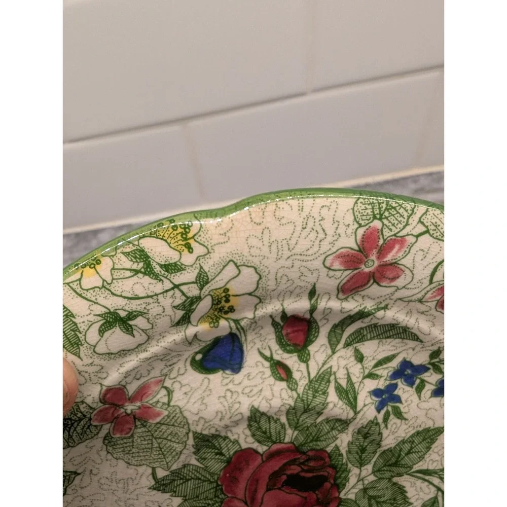 Zeller‎ Keramik German Floral Saucer Plate