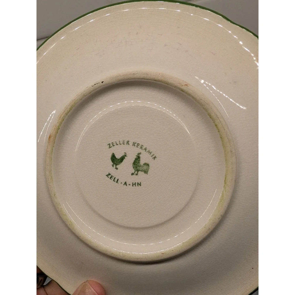 Zeller‎ Keramik German Floral Saucer Plate