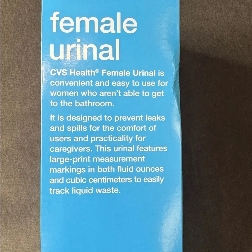 CVS Female Urinal White with Measurements NEW
