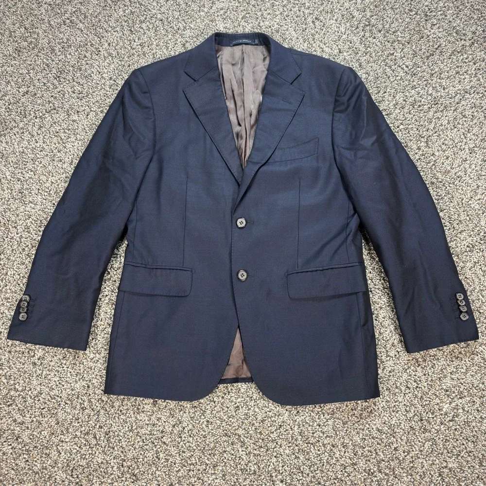 SuitSupply Super 110s Zignone Men's 24 Wool Blazer Napoli Navy Blue P5229MI