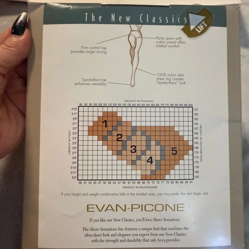 Evan Picone sandalfoot professional