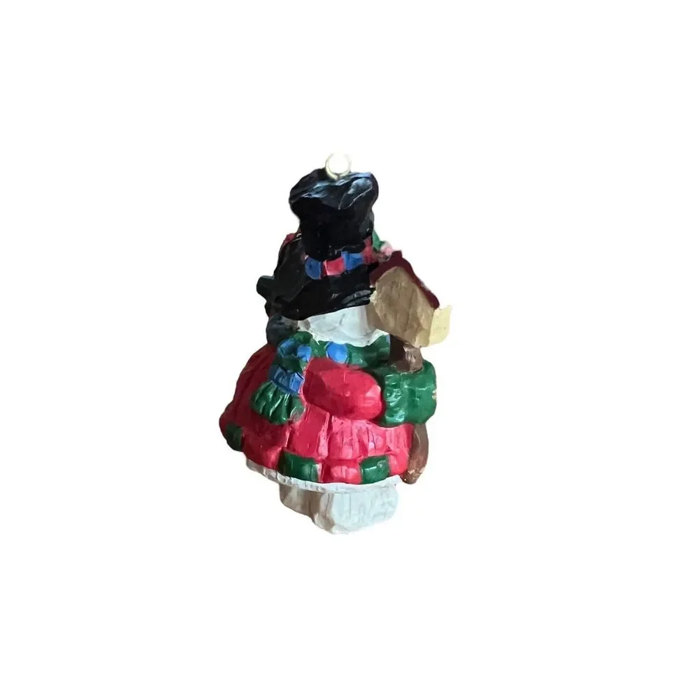 Snowman 3x2.5 Christmas‎ Tree Ornament Moving Legs Red Bird Birdhouse Winter