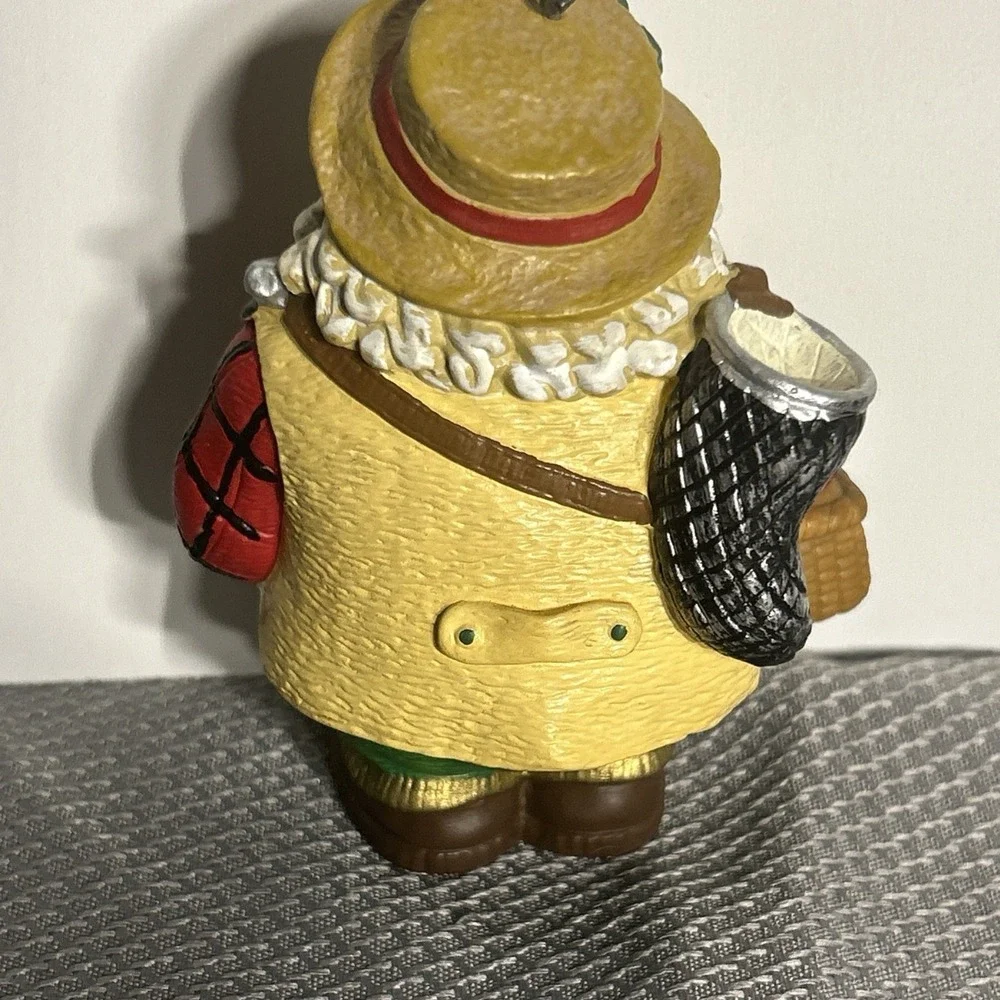 Santa Claus Fisherman Fishing‎ Resin Christmas Ornament 4