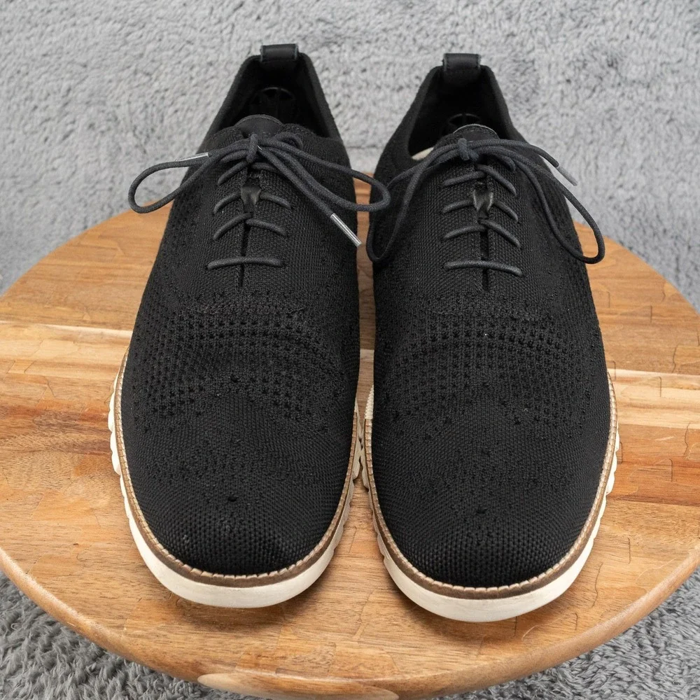Cole Haan Mens Zerogrand Stitchlite Oxford Black Knit Sneakers C32150 Size 15M