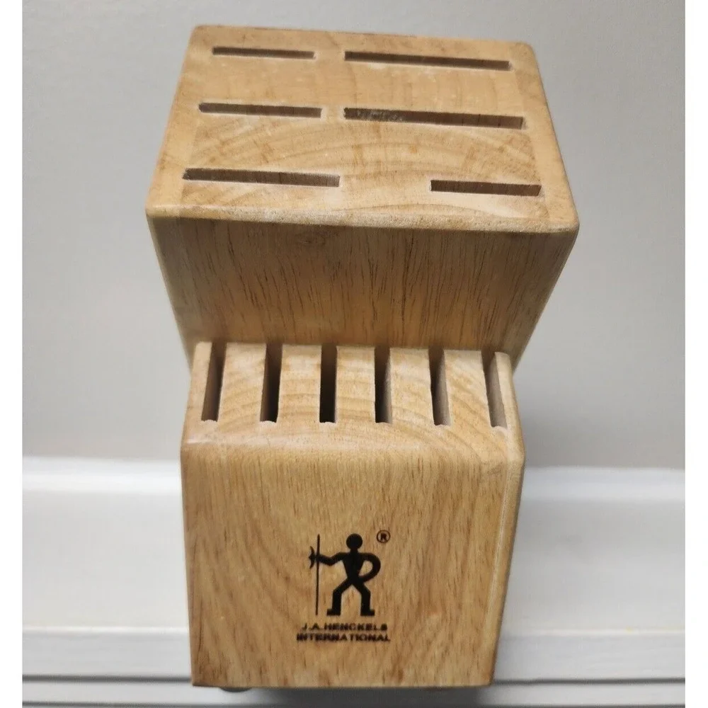 J.A.‎ Henckels International 12 slot Knife Block Solid Wood Blonde