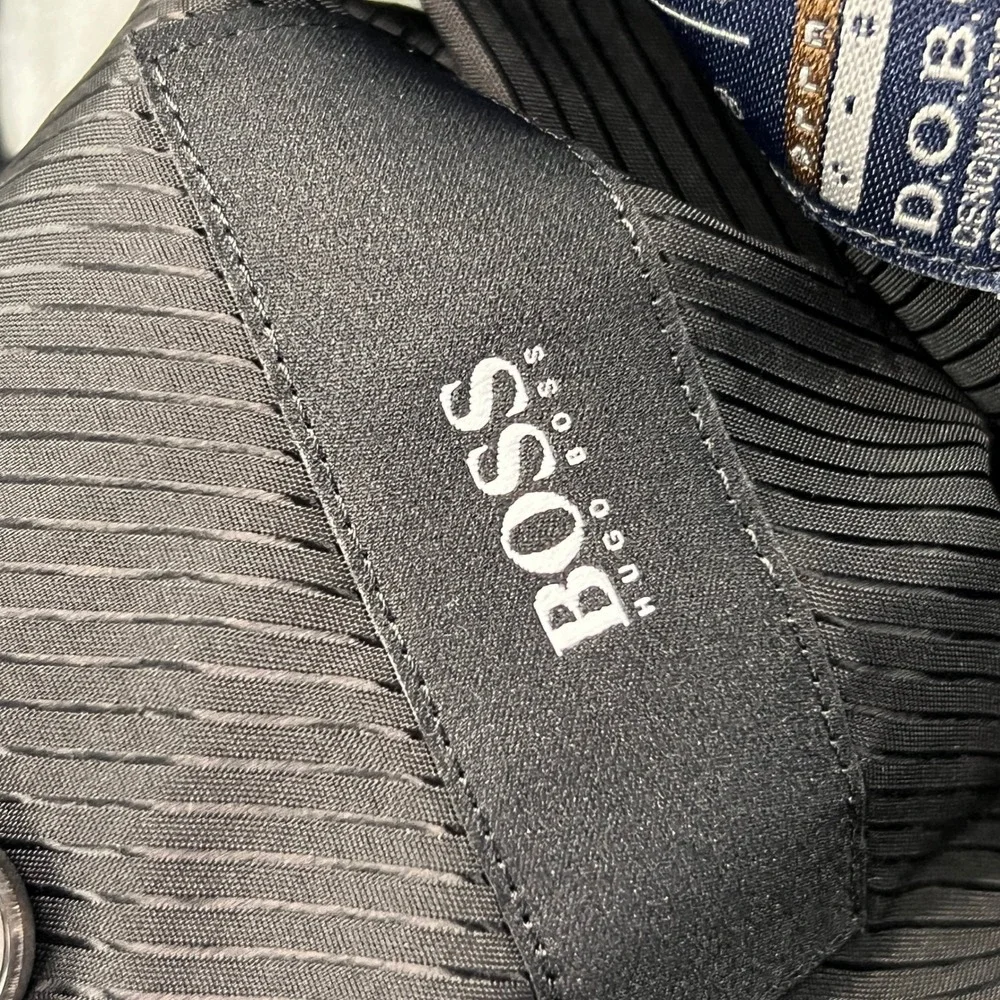 Hugo‎ Boss Mens The James3 Sharp5WE Black Blazer Sport Coat 42R Solid Two Button