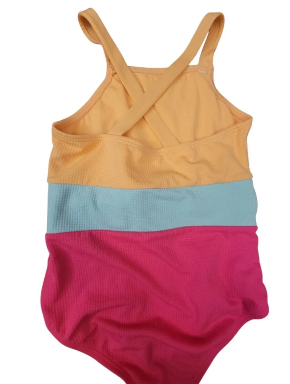 Wonder Nation Swimsuit One Piece‎  Colorblock With Bow Girls Size M