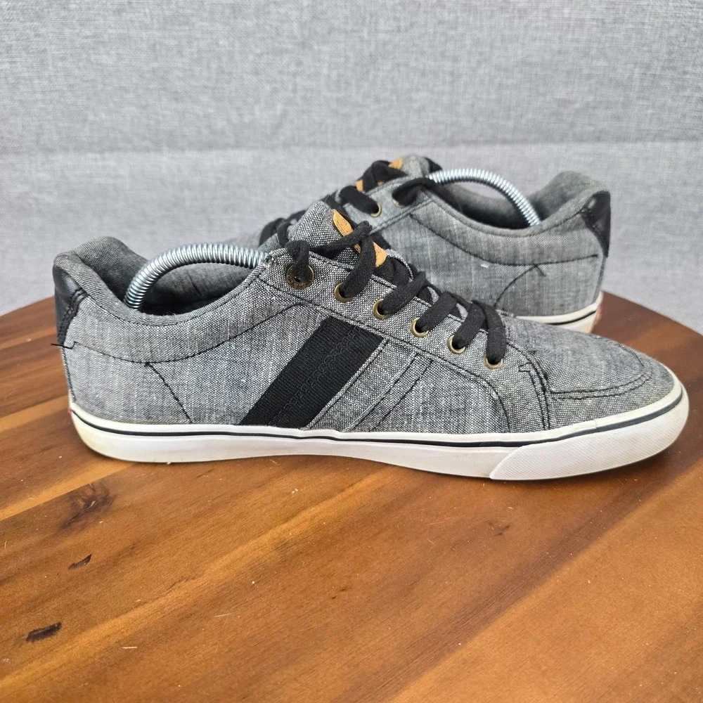 Levis Mens 51819201A Grey Textile Low Top Sneakers Size 10‎ Casual Skater Shoes