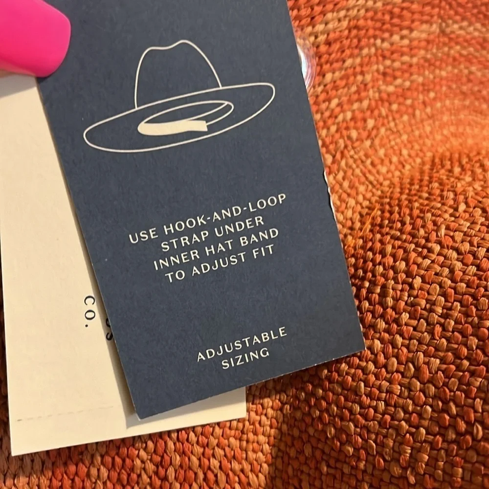 UNIVERSAL THREAD GOOD CO. WOMAN'S‎ COWBOY ORANGE STRIPED HAT NWT