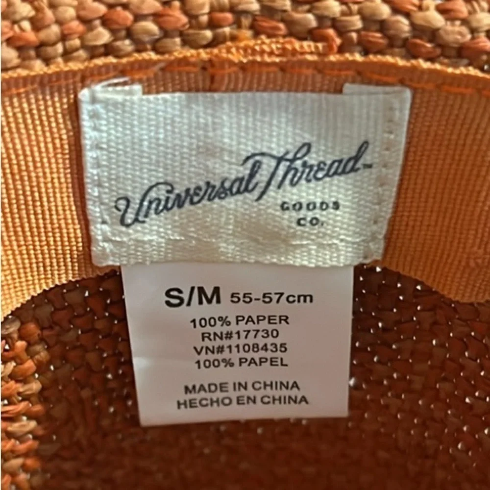 UNIVERSAL THREAD GOOD CO. WOMAN'S‎ COWBOY ORANGE STRIPED HAT NWT