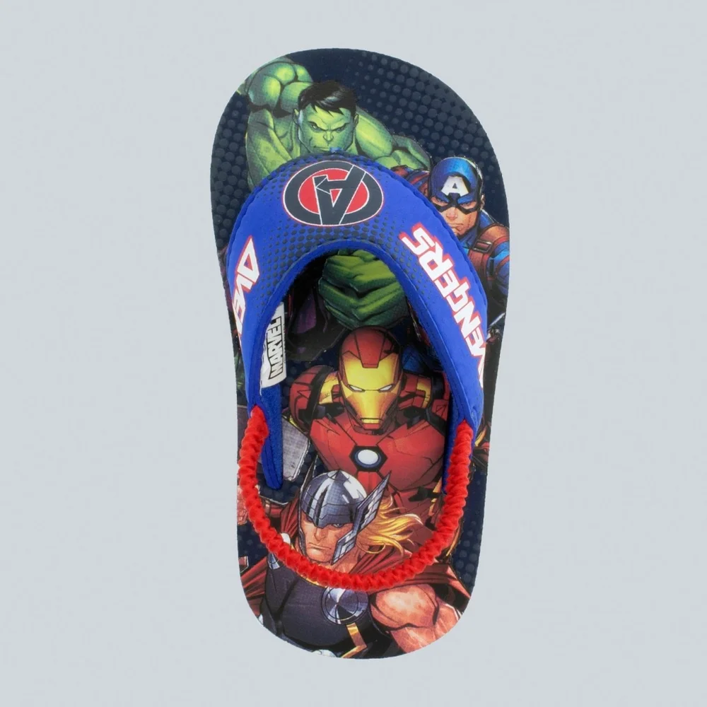 Toddler Boys Avengers Flip Flop Sandals Blue Size S 5/6