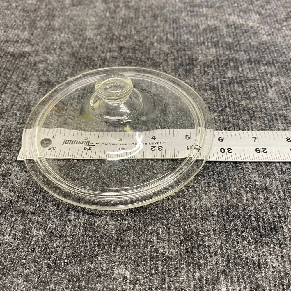 Clear Glass Replacement Lid for Canister Jar Round with Knob Handle