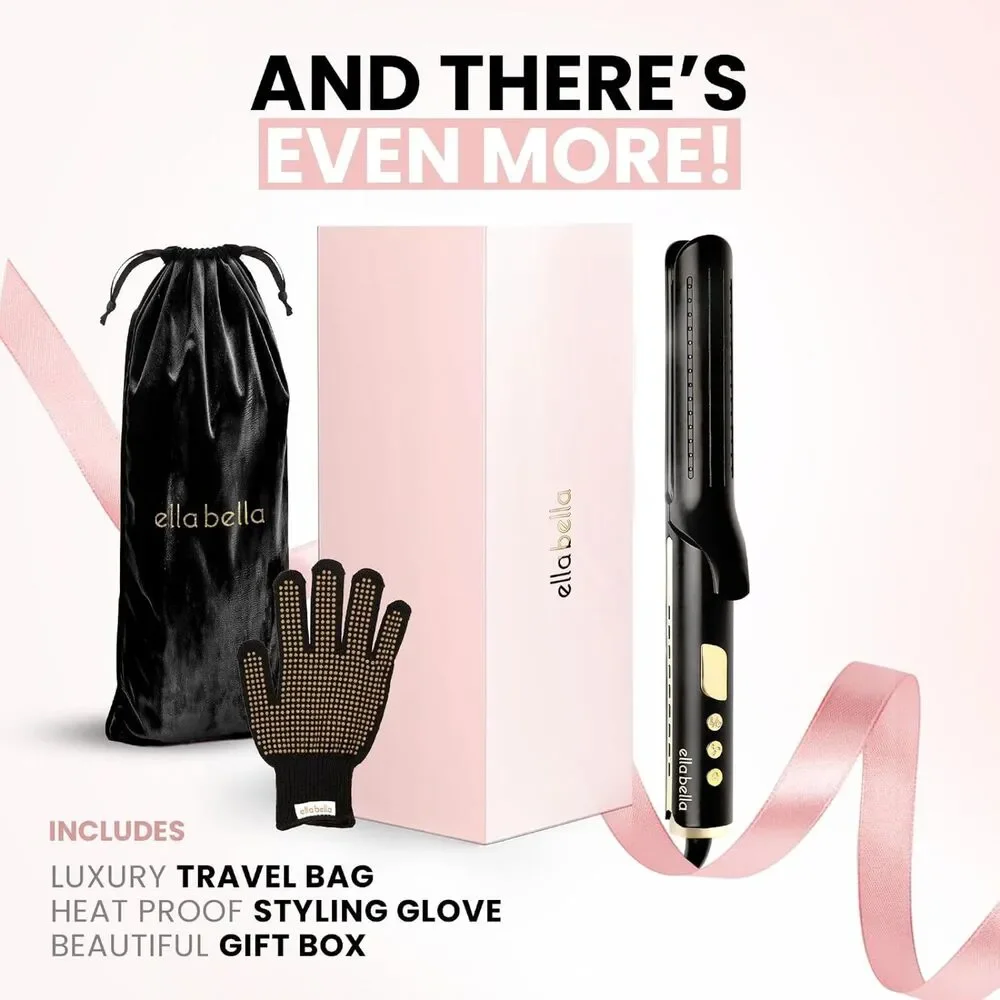 ELLA BELLA 2-in-1 Airflow Hair Straightener & Curler Flat Iron