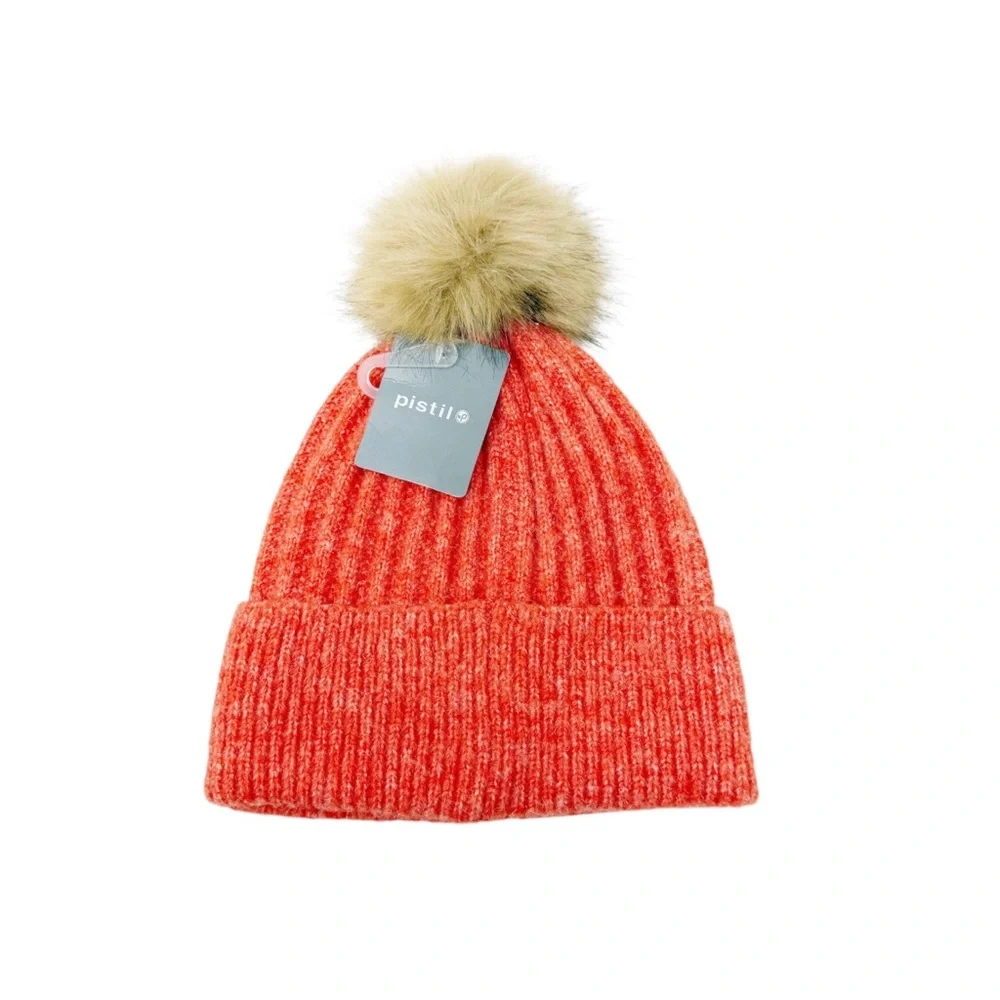 Pistil‎ Piper Orange Knit Beanie with Pom - NWT