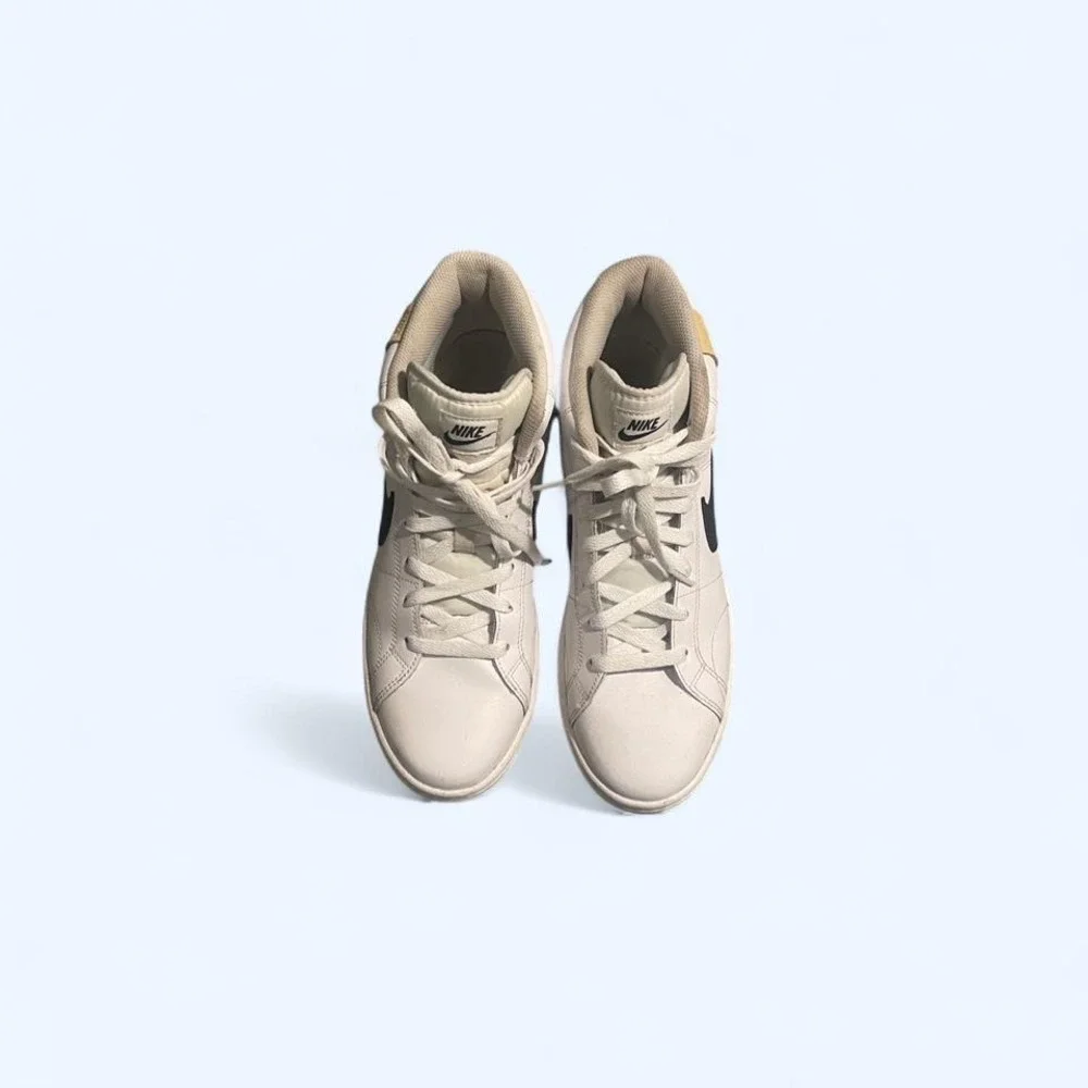 Nike white trainers mid