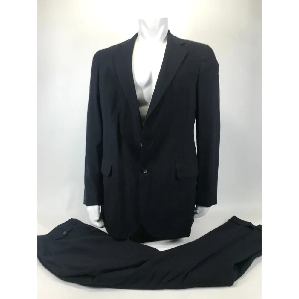 Chaps Ralph Lauren Mens Black Suit Set 44