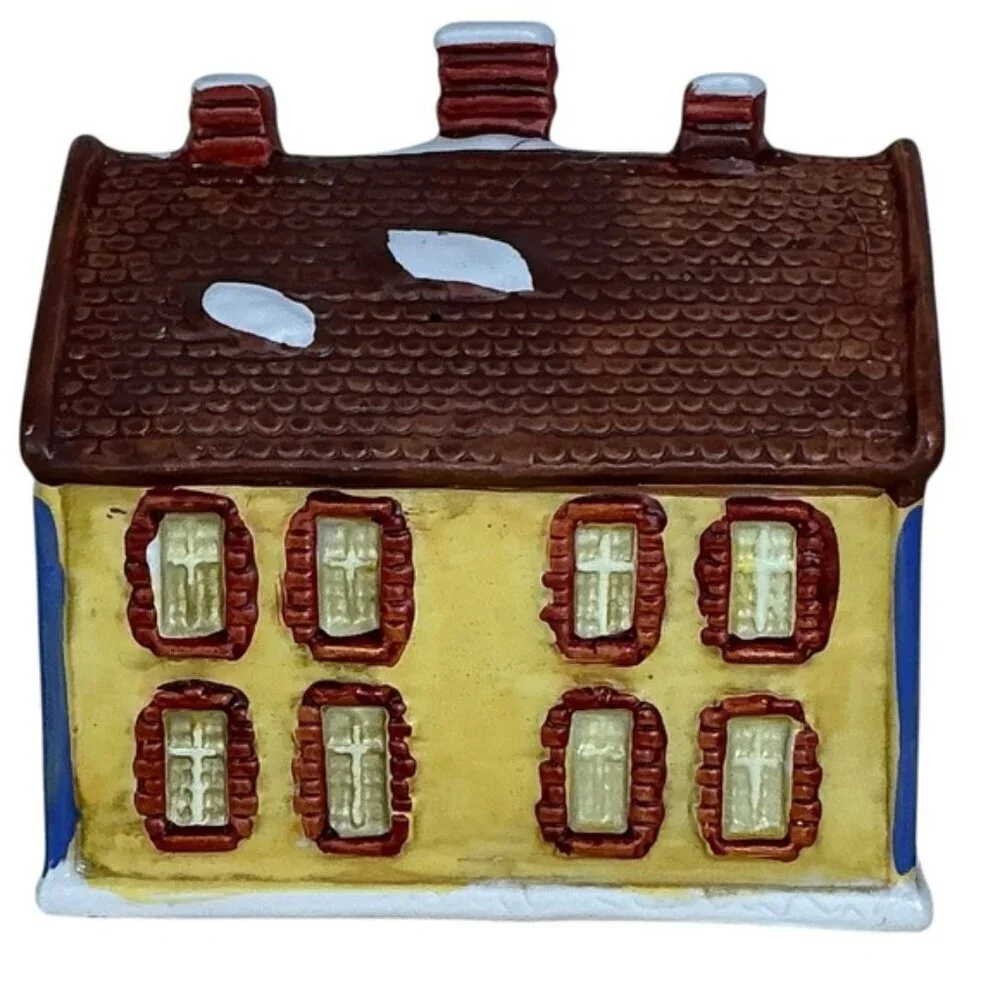 Village Mansion Holiday Dickens of London Christmas Porcelain House Vintage 1991