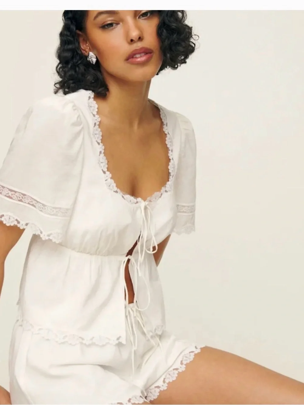 Reformation Margot Top in White