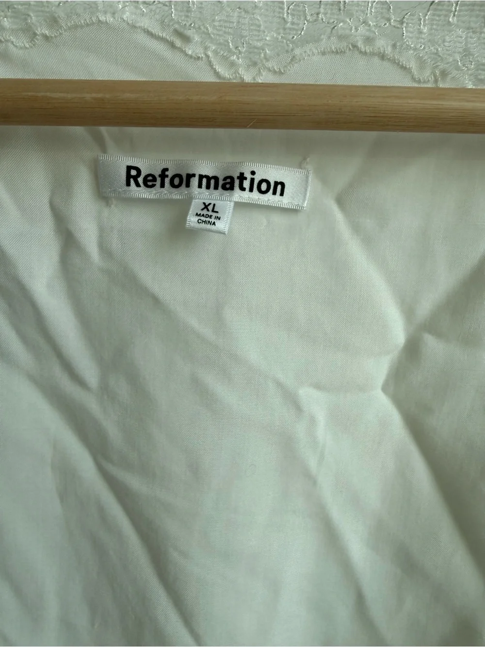 Reformation white lace